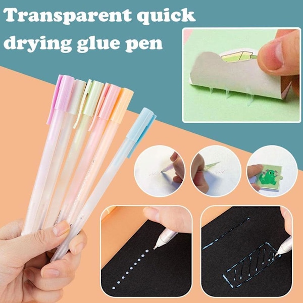 Snabbtorkande Färg Roller Spot Lim Penna 2024 Ny Enkel Kontroll Precision Lim V9X9 Glue pen for core 1pcs