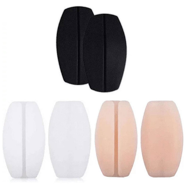 2 st underkläder axelkuddar silikon bh-band anti-glid mjuka white one size
