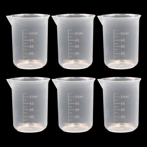 Transparent plastbägare med graderad köksbakning TransparentC 100ml