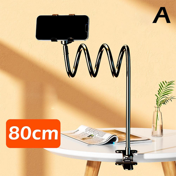Mobiltelefonhållare för sängen Flexibel Lång Arm Mobiltelefonstativ ` ъ> H1B9 138 black flat 1set