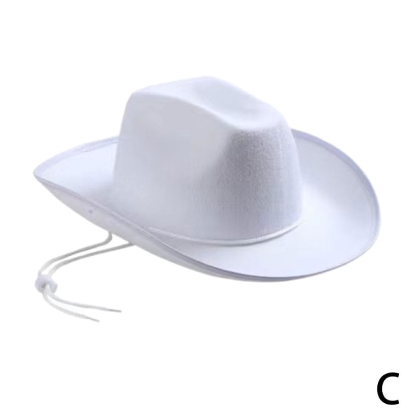 Kaikso-In Cowboy Hat Western Cowgirl Hat Cowboy Party Hatt med A white One-size