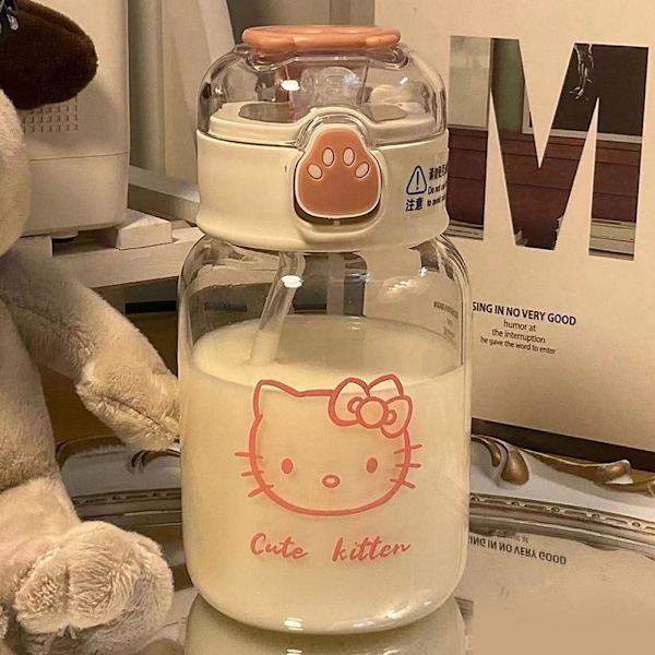 650ml Portabel Vattenflaska Med Sugrör Fri BPA Läcksäker Skolvattenflaska För Barn pink 500ml
