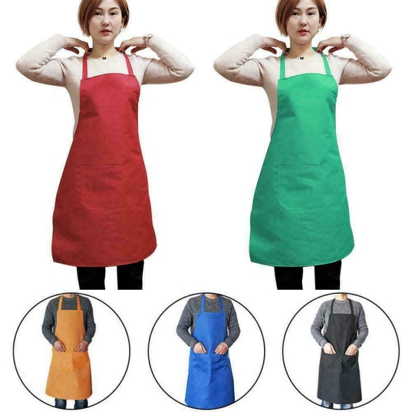 Köp Vanligt förkläde med ficka för köksmatlagning för kockens slaktare |  Fyndiq