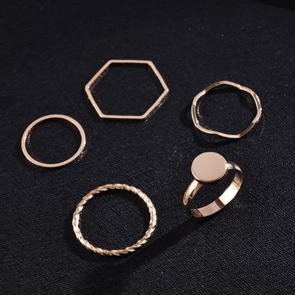 Moteriktig dame ring åpen ring LED ring lillefinger ring sett Amazon ZCR006
