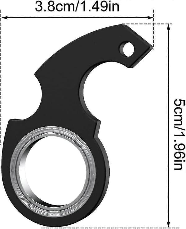 Nyckelring, Spinner Fidget Ring Leksak, Nyckelspinner, Snurrande Nyckelring
