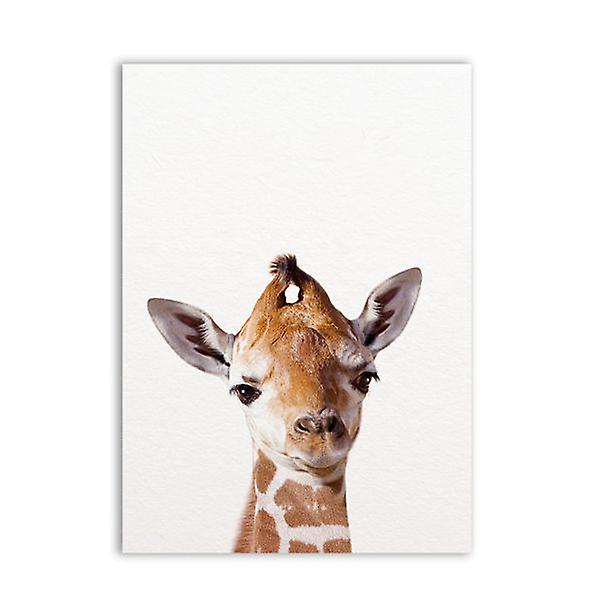 Lejon Zebra Elefant Giraff Baby Print affisch, Safari Djur Bild Canvasmålning Barnrum Barnrum Väggdekoration