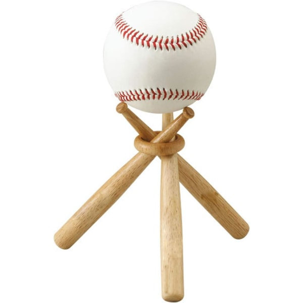 1 PACK Basebollställ Hållare Baseboll Basebollställ Displayhållare i Trä