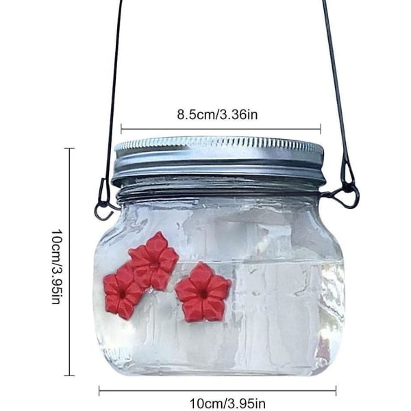 Mason Jar Kolibriruokinta 3 Aukolla, Pieni Lintujen Villilintujen Ruokintapurkki