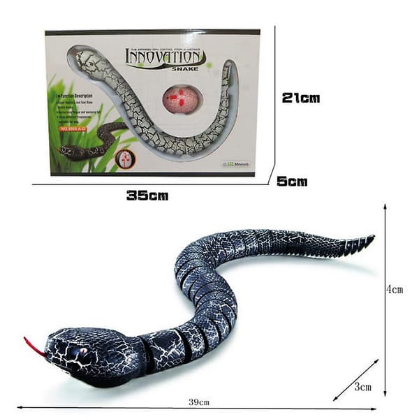 Remote Control Snake Rattlesnake Animal Trick Scary Prank Toy Black