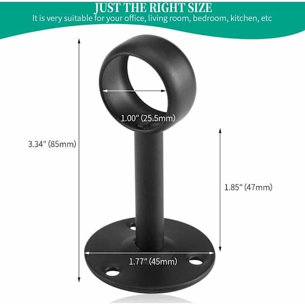 Gardinstångsfäste för gardinstång, takfäste, gardinstångsstöd, 2-pack_yux
