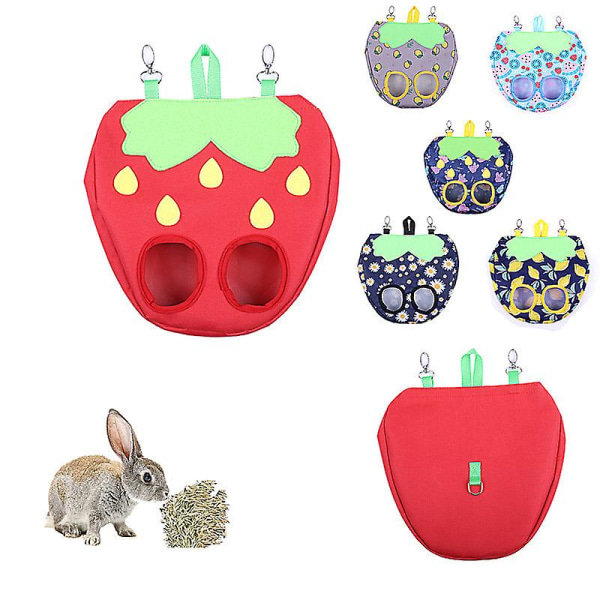 Kanin Hømatarpåse for Bur Marsvin Timothy Hay Dispenser Oppbevaringskrubbe Henge Stort Mindre Avfall For Bunny (d-v2) 2