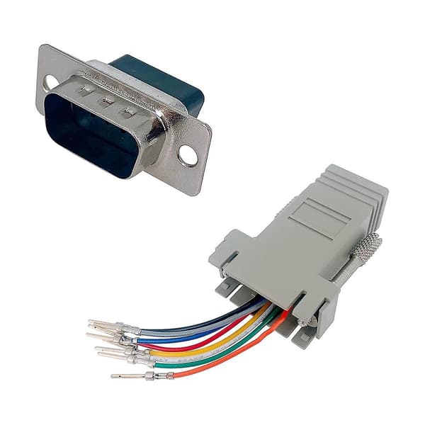 XJ-10st Db9 Til Rj45 Modulær Adapter, Db9 Til Rj45 Hunn Jack Ethernet Adapter_yux