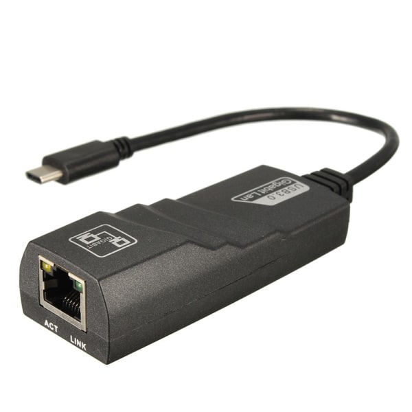 TG USB-C - Ethernet-sovitin Svart