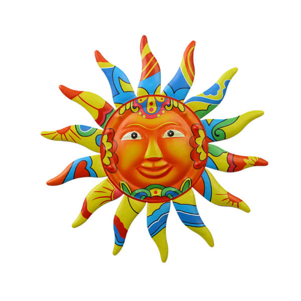 Metall Solveggdekor Metall Farget Solansikt For Stue Soverom