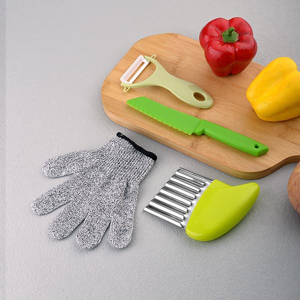 Børnekøkkenknive Køkken Sæt Køkkenredskaber til Børn Multifarvet 6pc set