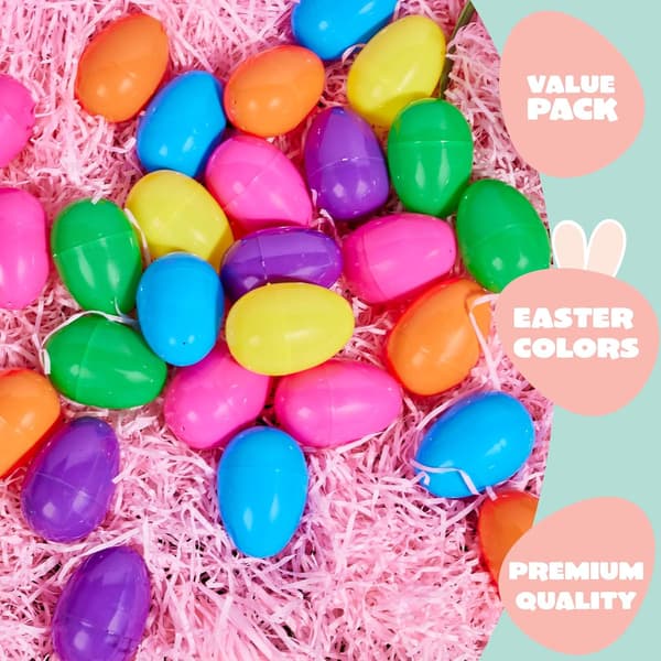 2026 Upgraded Easter 50/100 Pieces Plastic Easter Eggs, (8cm) Fillable Easter Eggs, Plastic Eggs for Egg Hunt_yux 50st