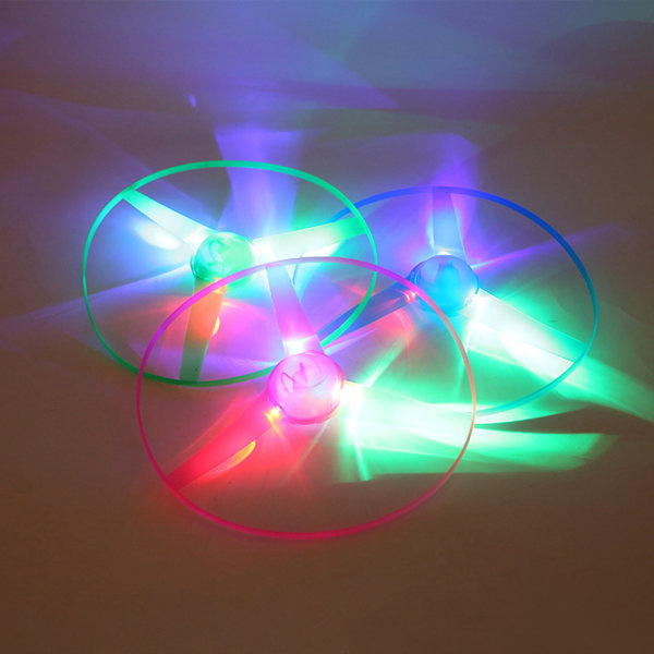 Valoisa lentävä levy Bambu Dragonfly Propeller-lelu hiljaisella LED-valolla Hauskaa sisä- ja ulkoleikkiä varten Aerocraft-lelu lapsille