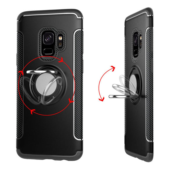 TG Stilrent Skal med Ringholder til Samsung Galaxy S9 Marineblå