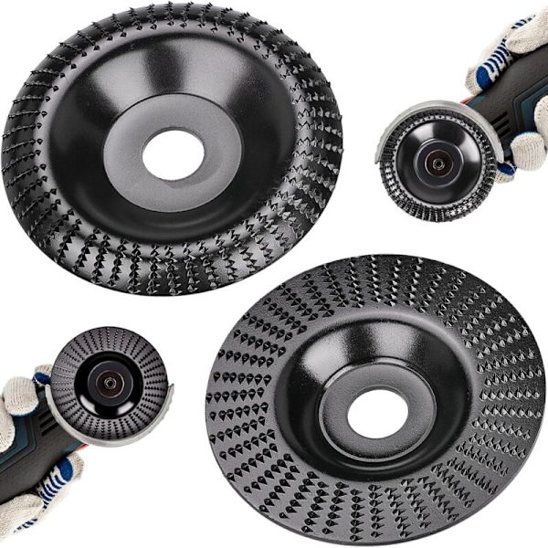 Træskiver til vinkelsliber Ø 125 mm x 22,2 mm, hurtigskærende træsliber- og slibeskiver til vinkelsliber, polering, udskæring, slibning
