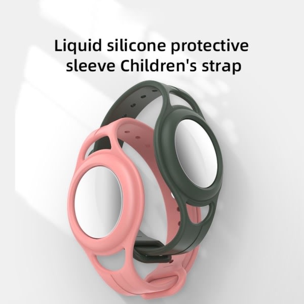 MUTURAL Silikon Barn Armband till AirTag - Grön Grön