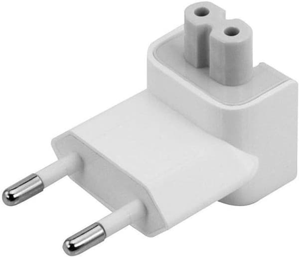 USA till Europa kontaktadapter 2-pack, Duck Head reseadapter kompatibel med Apple MacBook MagSafe iPhone iPad, Typ C/E/F
