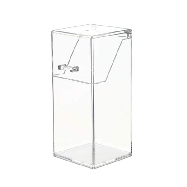 Dammtät sminkborste förvaringsbox med lock, transparent, sminkborsthållare