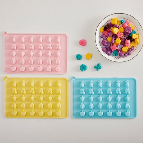 Silikoneform til Chokoladebogstaver og -tal - Kagedekoration, Slik, Gele, Gummies, Kageudskæring, Køkkenredskaber og Tilbehør yellow shells