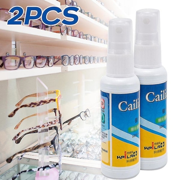 1/2 stk Brillerens Spray, Kameraskjerm Solbriller Linser Rengjøringsmiddel 50ml 2 stk