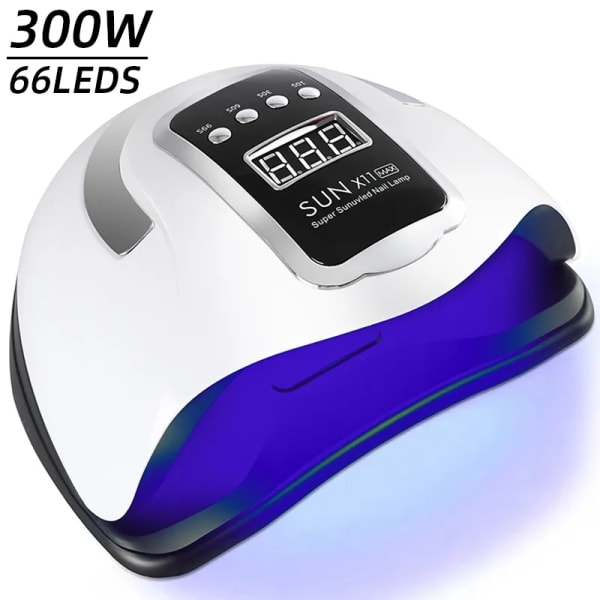 UV LED lampe til negletørring manicure med 1,5 m kabel negletørringslampe 66 LED lamper UV gel polish med LCD skærm UV lampe til manicure SUN X5 PLUS