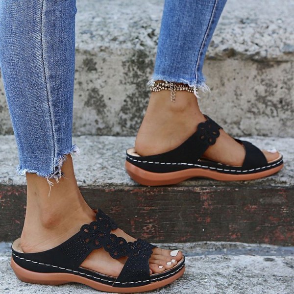 Sommermode Høj Hæl Let Platform Sandaler . Mørkebrun EU 35 darkbrown