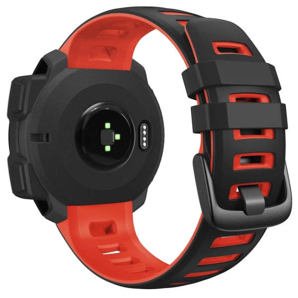 Silikonarmband för Garmin Instinct/Instinct Esports 22mm Röd & S Svart &amp; Stav