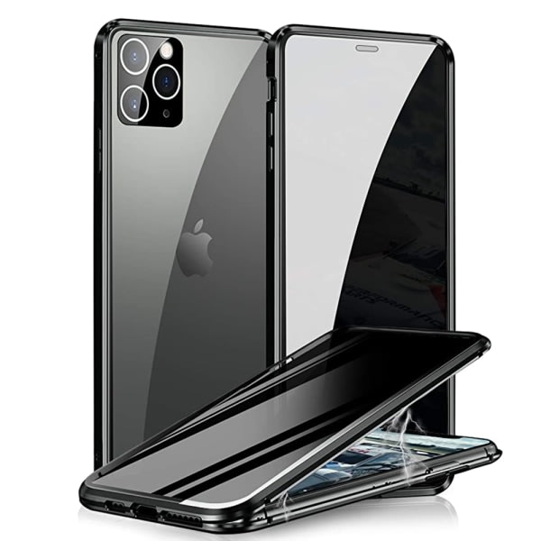 TG iPhone 12 Pro Max - Skyddande Magnetiskt Dubbelskal Silver