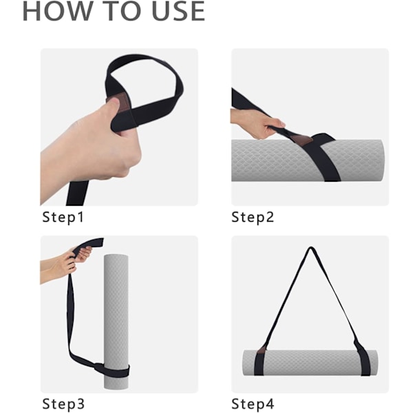 Yogastrikk, stropper for din yogamatte og treningsmatte