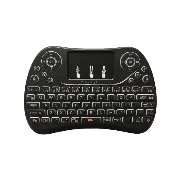 i8 Max Tre-Farvet Baggrundsbelyst 2,4g Trådløst Engelsk Mini-Tastatur Touchpad Airmouse