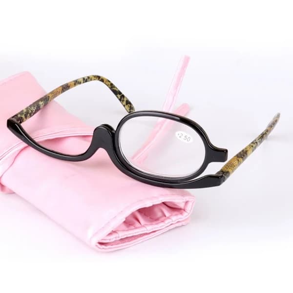 Magnifying Glasses Makeup Glasses Foldable Lenses Black Frame +1.5-4 Strength 1.50_yux Strength 1.50