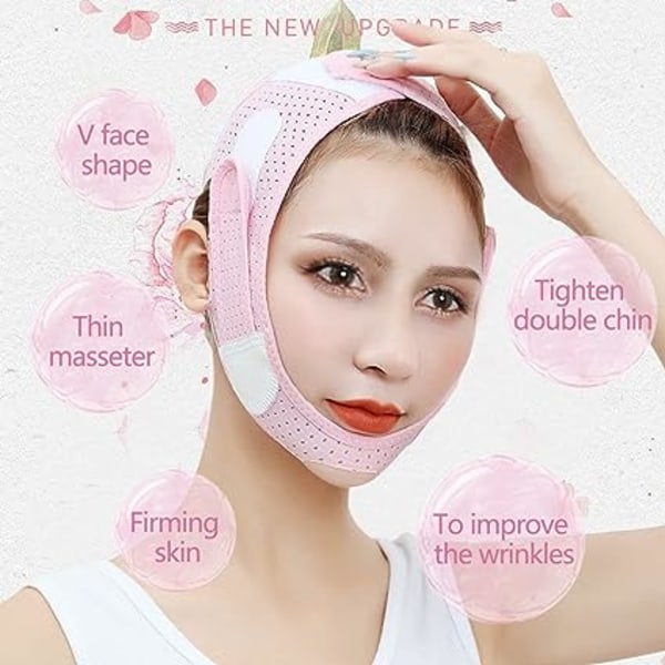 TG V-maske, ansiktslyftbälte for å redusere dubbelhakan, anti-rynkor, ansikte
