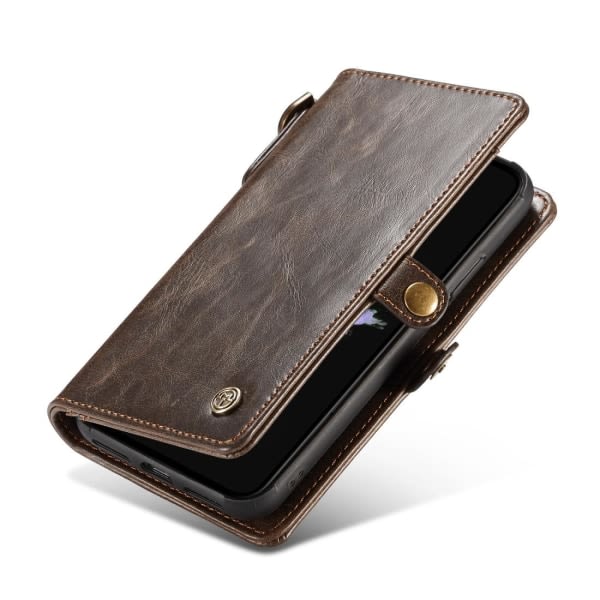 CaseMe Plånboksfodral Brun med magnetskal PU-læder til iPhone X Brun