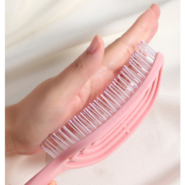 TG Rosa Nytt nettverk Rød Dame Fluffy Shape Rib Kam Skjønnhet Hår Co