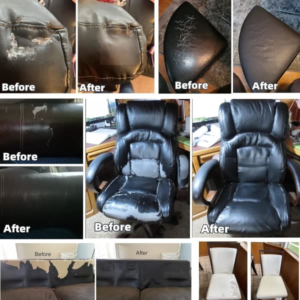 Självhäftande konstläder (vitt), läderreparation, självhäftande