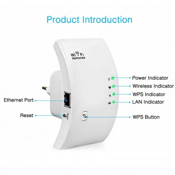 TG Trådløs Wifi Repeater - Hvid Hvid