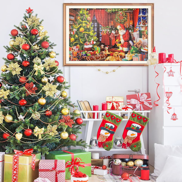 Pussel-Adventskalender 2024 - 1008-delars pussel för vuxna och barn, 24-dagars nedräkning, Tomtens överraskning