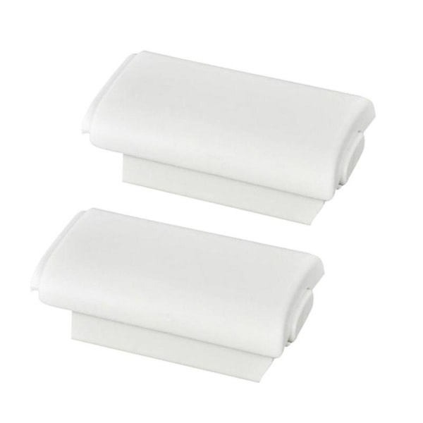 2 st AA-batteri Plastfodral, Cover för Xbox 360-kontroll Vit
