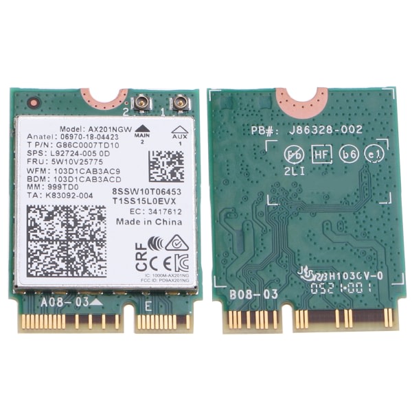 AX201NGW for M.2 CNVio2 for Key E Wireless Card WiFi Desktop Kit 2.4/5G 802.11ac