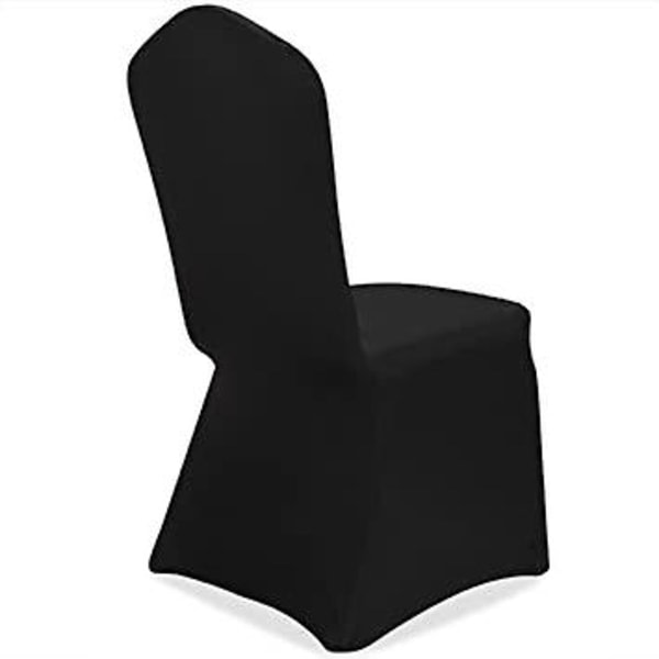 Elastiske Stolkseter Svart Jul Bryllup Arrangementer Fester Universal Passform Trekk Stolkseter