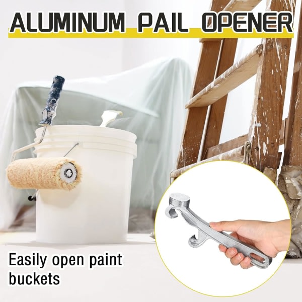 TG Aluminiumhinköppnare 5 Gallon Hinköppnare Silverhinkar Locknyckel