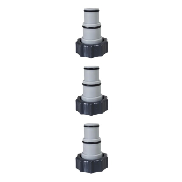 1/2/3 Portabel Poolslange Adapter Beslag Holdbar Ventil med 3 ST