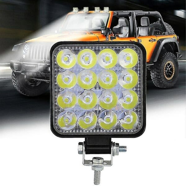 4x LED arbejdslys flood spots 48w 16led til lastbil terrængtraktor 12v--