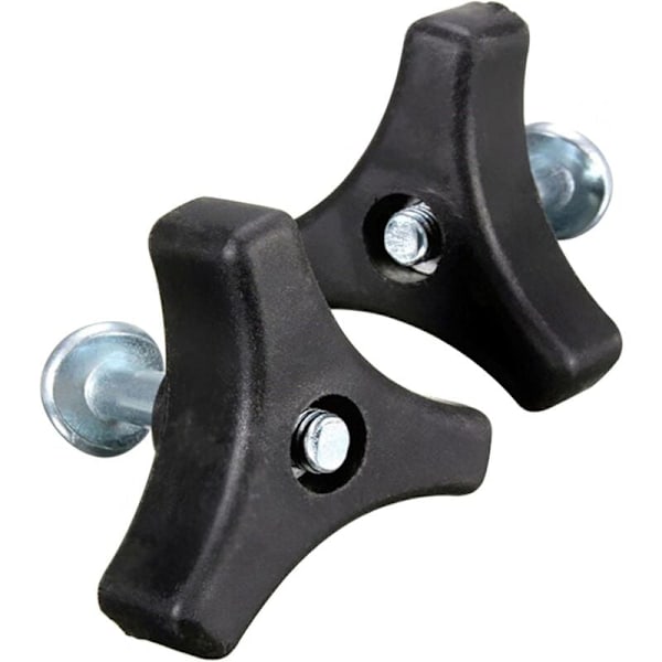 Triangelhandtag, Universellt gräsklipparhandtag, Vingmutter och Bult, Del för Trädgårdsredskap till Gräsklippare (2 Set)