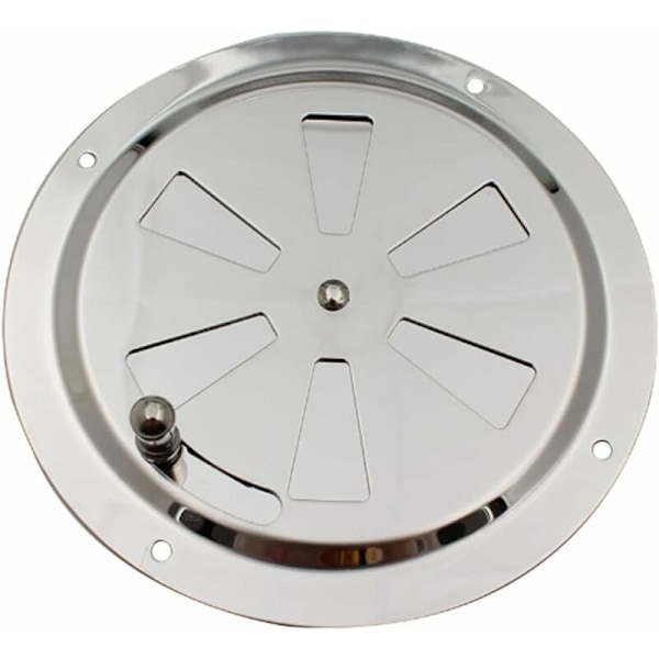 Runt Ventilationsgaller, Justerbar Luftventil Rostfritt Stål Luftventil Luftintag och Utblås 125mm
