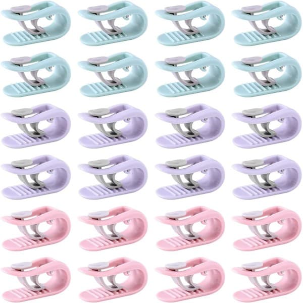 24 st täckclips (blå, rosa, lila), hög elasticitet